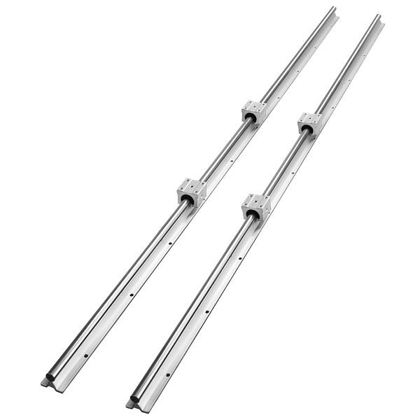 VEVOR Linearführung Linearschiene Einschübe SBR16-1500mm Kohlenstoffstahl Aluminium, VE: 2 Stück, ZXDGSBR16MM157ZT7V0