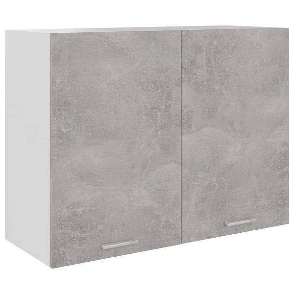 vidaXL Hängeschrank Betongrau 80x31x60 cm Holzwerkstoff, 801280