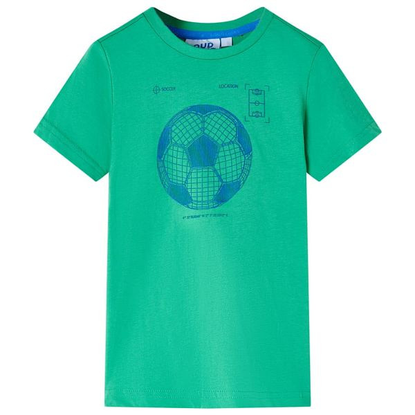 vidaXL Kinder-T-Shirt Grün 116, Material: 100 % Baumwolle, 11646