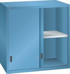 LISTA Aufsatzschrank 54x36E (BxTxH) 1023x725x1000mm KEY Lock, Lichtblau, Schiebetür, Vollblechtür, 62.643.010