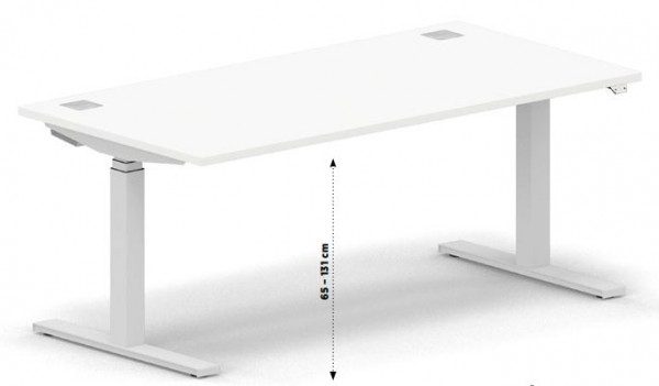 Nowy Styl Schreibtisch elektrisch höhenverstellbar eModel 180x80cm B BI White, WNIR12FD9ANEA-BI00AL00AL