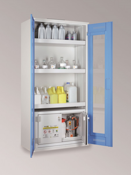 LaCont Chemikalienschrank mit Sicherheitsbox StoreLABCHS 950 GL / SiB 60, B80-6453-A