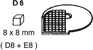 Neumärker Würfeleinsatz D 8 für Multi-Gemüse-Schneider, 06-50756-24