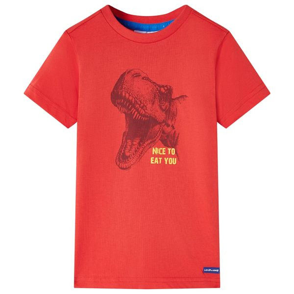 vidaXL Kinder-T-Shirt Rot 104, Material: 100 % Baumwolle, 11720