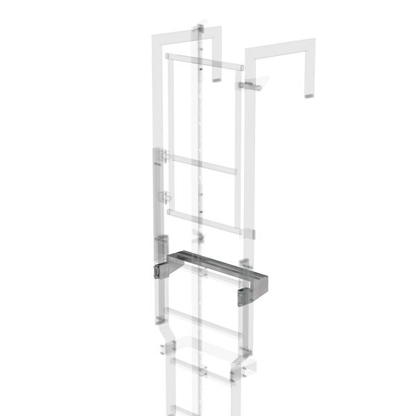 Munk Günzburger Steigtechnik Ausstiegstritt Stahl-verzinkt, 620x150 mm Spaltbreite 150mm, 063972