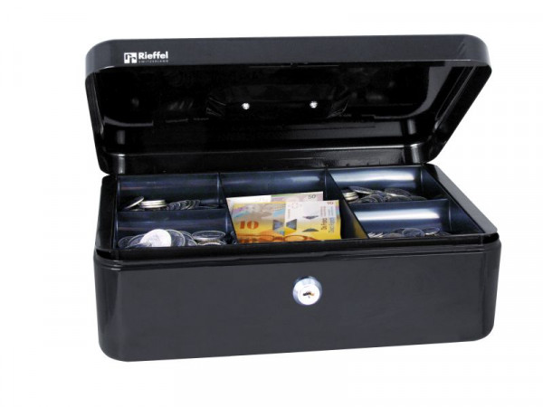 Rieffel Geldkassette schwarz, 100x300x217mm, VT-GK 4 SCHWARZ