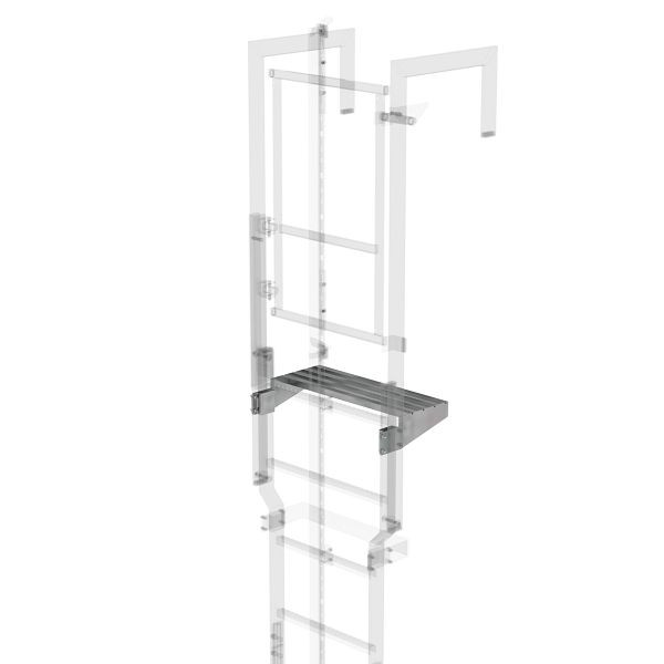 Munk Günzburger Steigtechnik Ausstiegstritt Stahl-verzinkt, 620x250 mm Spaltbreite 250mm, 063974