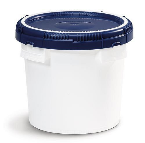DENIOS ClickPack-Behälter CP-X 15, 15 Liter, weiß, mit Deckel, nestbar, UN-Zulassung, 217403