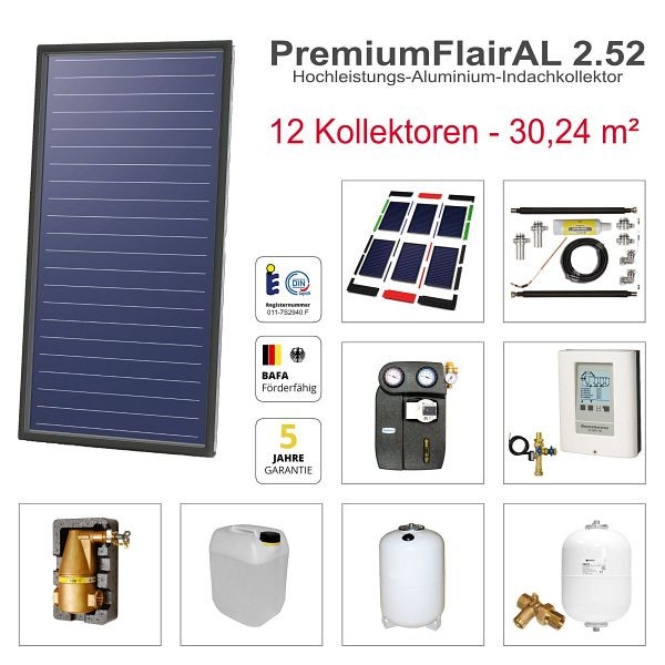 Solarbayer FlairAL Indach-Solarpaket 12, 2-reihig, 411112100