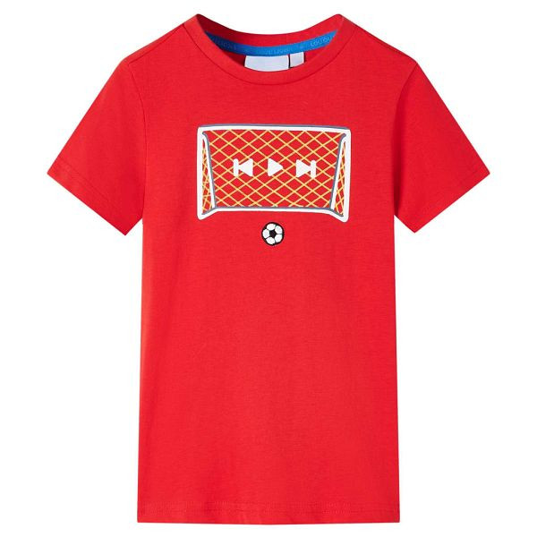 vidaXL Kinder-T-Shirt Rot 104, Material: 100 % Baumwolle, 12425