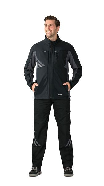 Planam Highline Softshelljacke, schwarz/schiefer/zink, Größe XS, 2721040