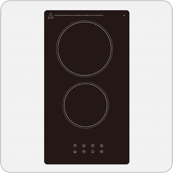 PKM Glaskeramik-Doppelkochplatte EB-DCF-2X, 23204