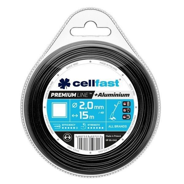 Cellfast Mähfäden Quadrat PREMIUM 2,0 mm x 15 m, VE: 10 Stück, 35-042