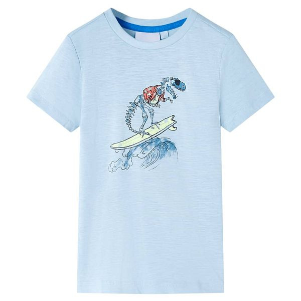 vidaXL Kinder-T-Shirt Hellblau 104, Material: 100 % Baumwolle, 12560