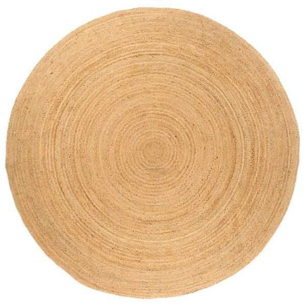 vidaXL Teppich Jute Geflochten 180 cm Rund, 343584