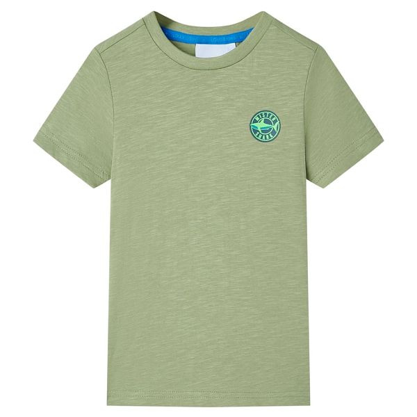 vidaXL Kinder T-Shirt Helles Khaki 116, Top-Qualität, 12341