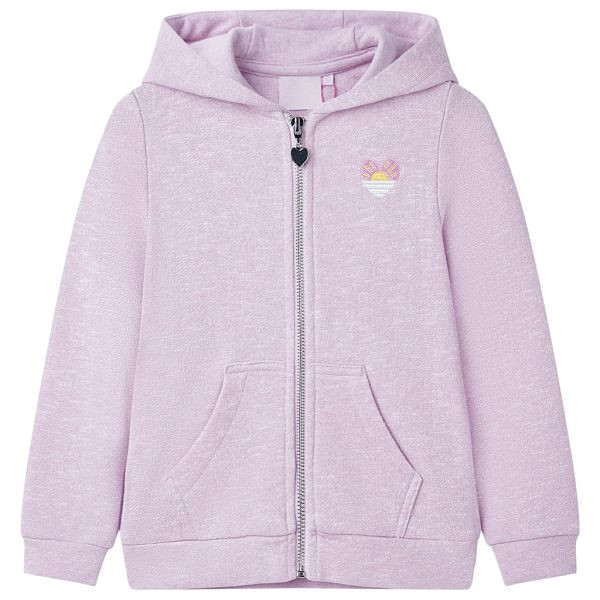 vidaXL Kinder-Kapuzenpullover mit Reißverschluss Lila 116, 10986