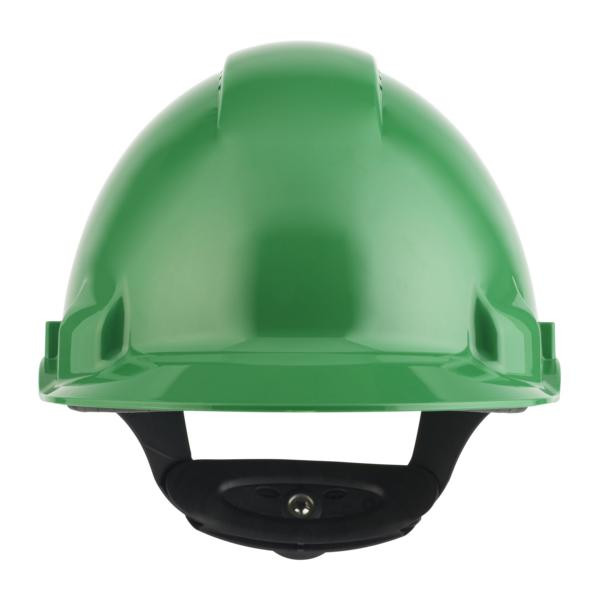 3M G3000 Schutzhelm G30NUG in Grün, belüftet, mit Uvicator, Ratsche und Kunststoffschweißband, VE: 20 Stück, 7000108315