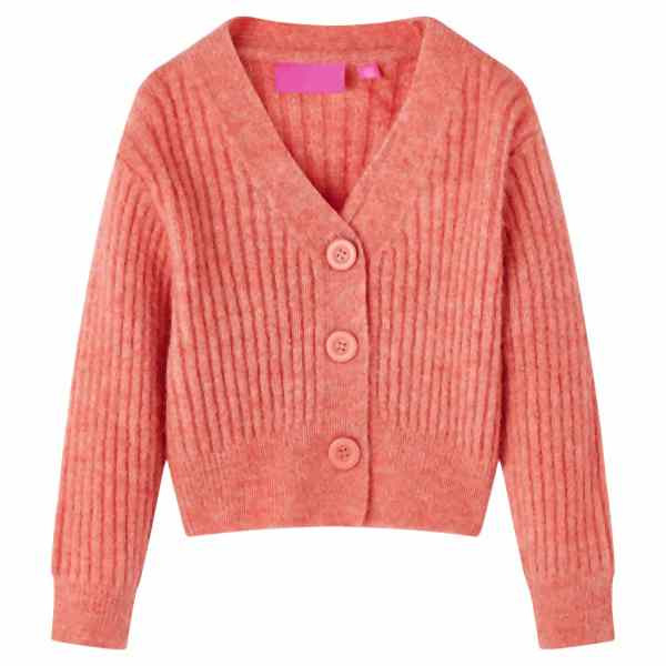 vidaXL Kinder-Strickjacke Mittelrosa 116, 14959, 8721012131309