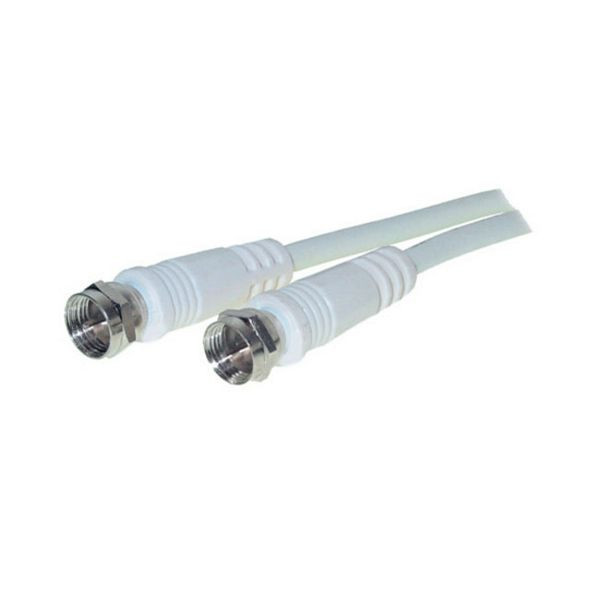 S-Conn Sat-Anschlusskabel, F-Stecker - F-Stecker, 100% geschirmt, 3c2c mit Central PIN, BZT - CE > 80 dB, weiß, 1,5m, 80092-32