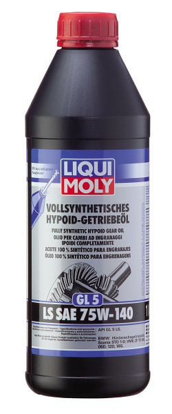 LIQUI MOLY Vollsynthetisches Hypoid-Getriebeöl (GL5) LS SAE 75W-140, VE: 6 Stück à 1 Liter, 4421