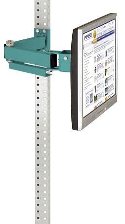 Manuflex Monitorträger für UNIVERSAL und PROFI mit 500 mm-Doppelgelenk, VESA-Adapter 100 mm, in Wasserblau RAL 5021, Wasserblau, ZB3639.5021