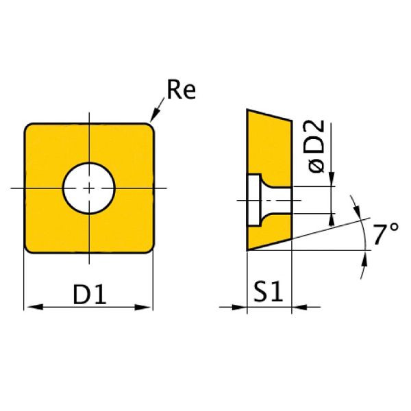 Optimum HM-Ersatzwendeplatten ISO SNMG090304, VE: 5 Stück, 3441755