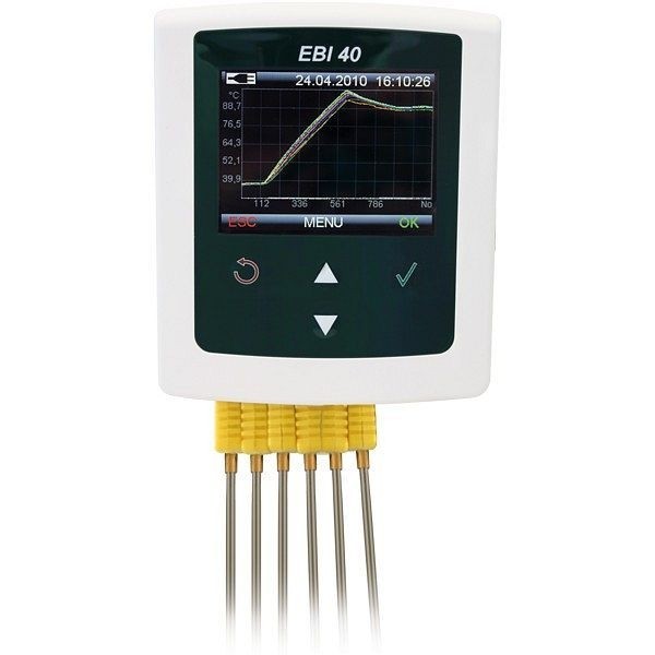 ebro EBI 40 TC-01 Mehrkanal Temperaturlogger für Thermoelement-Fühler Typ K, 1340-6400