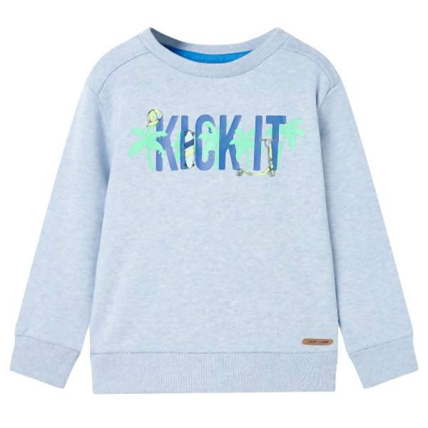 vidaXL Kinder-Sweatshirt Hellblau Melange 104, 11970, 8721012015418