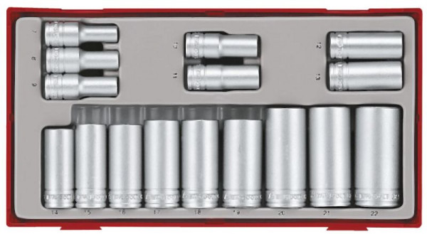 Teng Tools 3/8"-Steckschlüssel-Set, 6-Kant, TT1, 16 Teile, TT3816