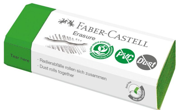 FABER CASTELL Radierer Dust free grün, 187250, 9555684693198