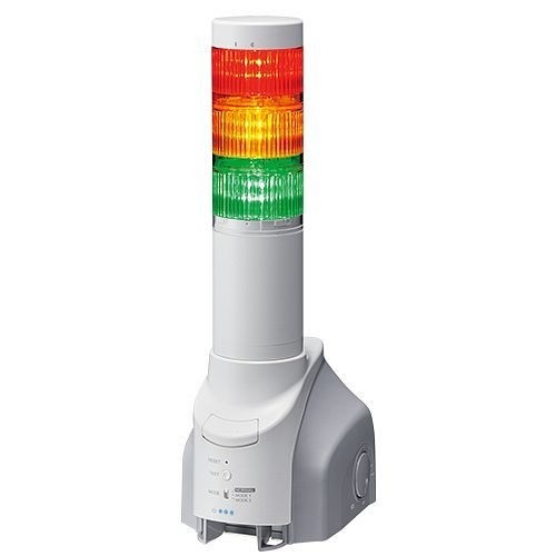 PATLITE LED Ethernet Signalsäule mit MP3, PING, SNMP, HTTP, TCP/UDP, Spannung: 24V DC, Lautstärke: 88db, NHL-3FV2N-RYG