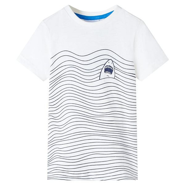 vidaXL Kinder-T-Shirt Ecru 116, Material: 100 % Baumwolle, 12321