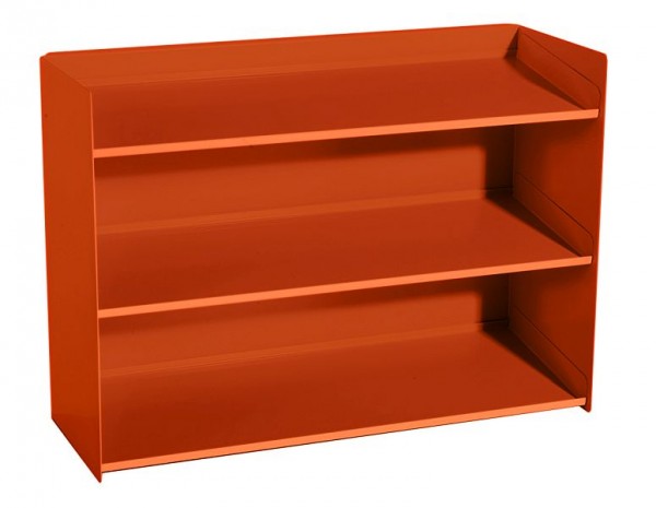 Manuflex Sichtboxen-Regal in Rotorange RAL 2001, BxTxH = 430 x 155 x 310 mm, ZB3901.2001