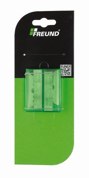 Freund Trapezklingen-Set, 0,65 mm stark, 2 Dispenser auf Karte, Gewicht: 90 Gramm, Maße: 70 mm, 02300130