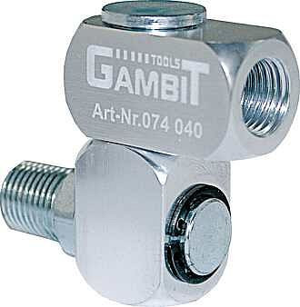 Gambit Druckluft Z-Drehgelenk 1/4", ohne Leistungsregler, 074040