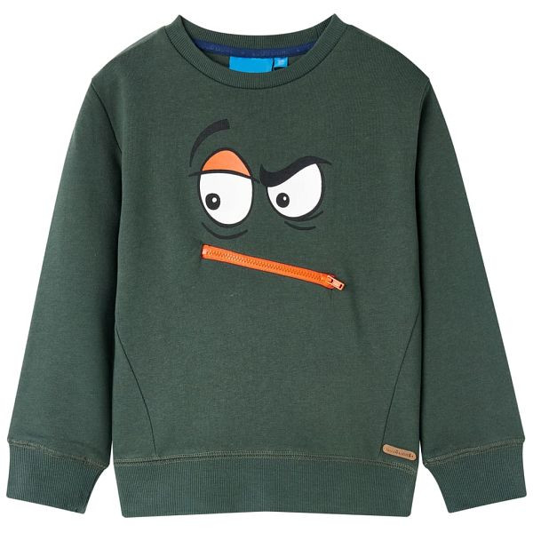 vidaXL Kinder-Sweatshirt Dunkelgrün 128, 13377, 8721012029484