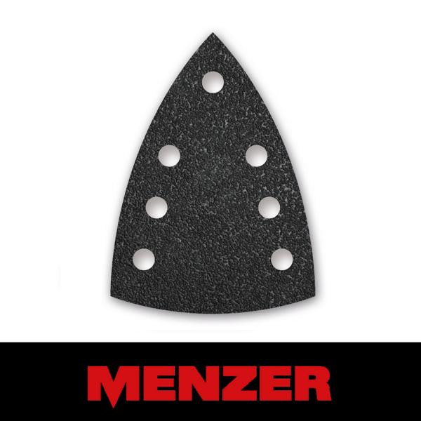 Menzer Klett-Schleifblatt, 100 x 150 mm, 7 Loch, Körnung 60, Siliciumcarbid, VE: 50, 261045060