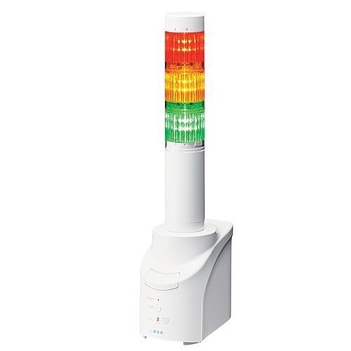 PATLITE LED Ethernet Signalsäule, PING, SNMP, HTTP, TCP/UDP, AC-Adapter, NHP-3FB2W-RYG