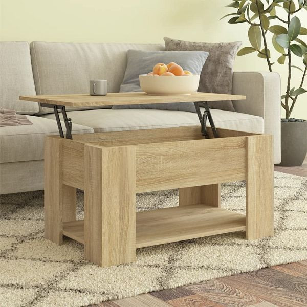 vidaXL Couchtisch Sonoma-Eiche 79x49x41 cm Holzwerkstoff, 809713