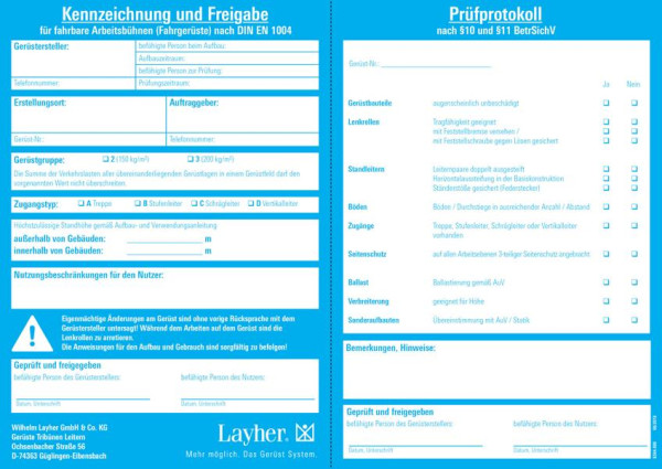 Layher Kennzeichnungsblock, 6344400, 4035209232002