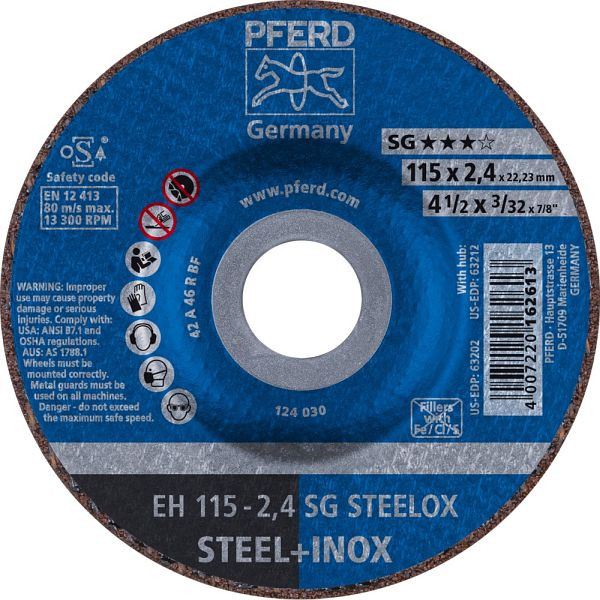 Pferd Trennscheibe EH 115-2,4 SG STEELOX, VE: 25 Stück, 61340123