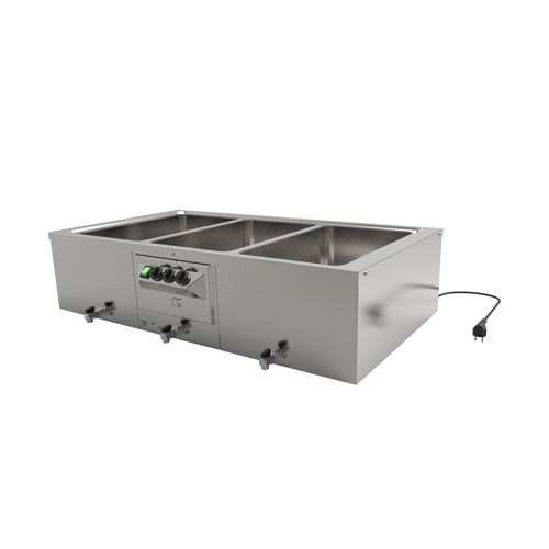 Rieber Tisch-Bain-Marie 3x1/1, mit Ablasshahn, 87030203