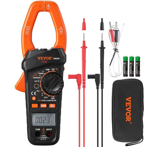 VEVOR Stromzange 1000A True-RMS Zangenmultimeter 5999Counts Zangenmessgerät, QXBFZDKCWACDCBUUBV0