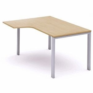 Rocada Schreibtisch Total L-Form links, Maße 180x120x73 cm, Gestell grau Platte Melamin buche, 2054MD01