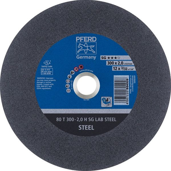 Pferd Trennscheibe LABOR 80 T 300-2,0 H SG LAB STEEL/32,0, VE: 20 Stück, 66300100