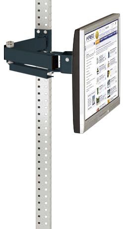 Manuflex Monitorträger für UNIVERSAL und PROFI mit 500 mm-Doppelgelenk, VESA-Adapter 75 mm, in Anthrazit RAL 7016, Anthrazit, ZB3638.7016