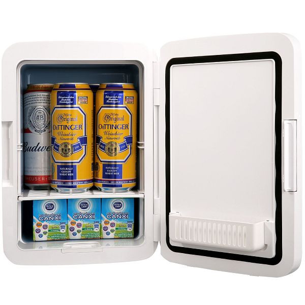 VEVOR 10 L / 12 Dosen Mini Kühlschrank, 2 in 1 Kleiner Kühlschrank Kühl- und Heizfunktion, schwarz, MNBXHSBLPT10LMVXBV2