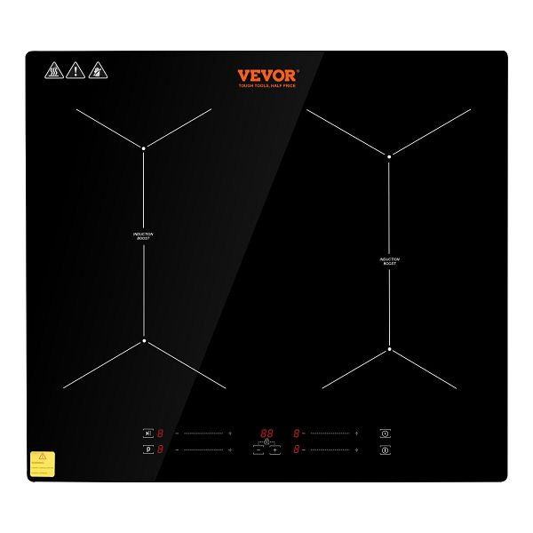 VEVOR Induktionskochplatte Induktionskochfeld 6800 W, 4 Platten Induktionskochplatte Touchscreen 9 Heizstufen, QRSDC4246000W12G3V2