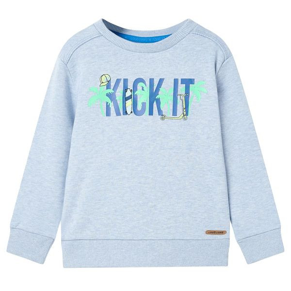 vidaXL Kinder-Sweatshirt Hellblau Melange 116, 11971, 8721012015425